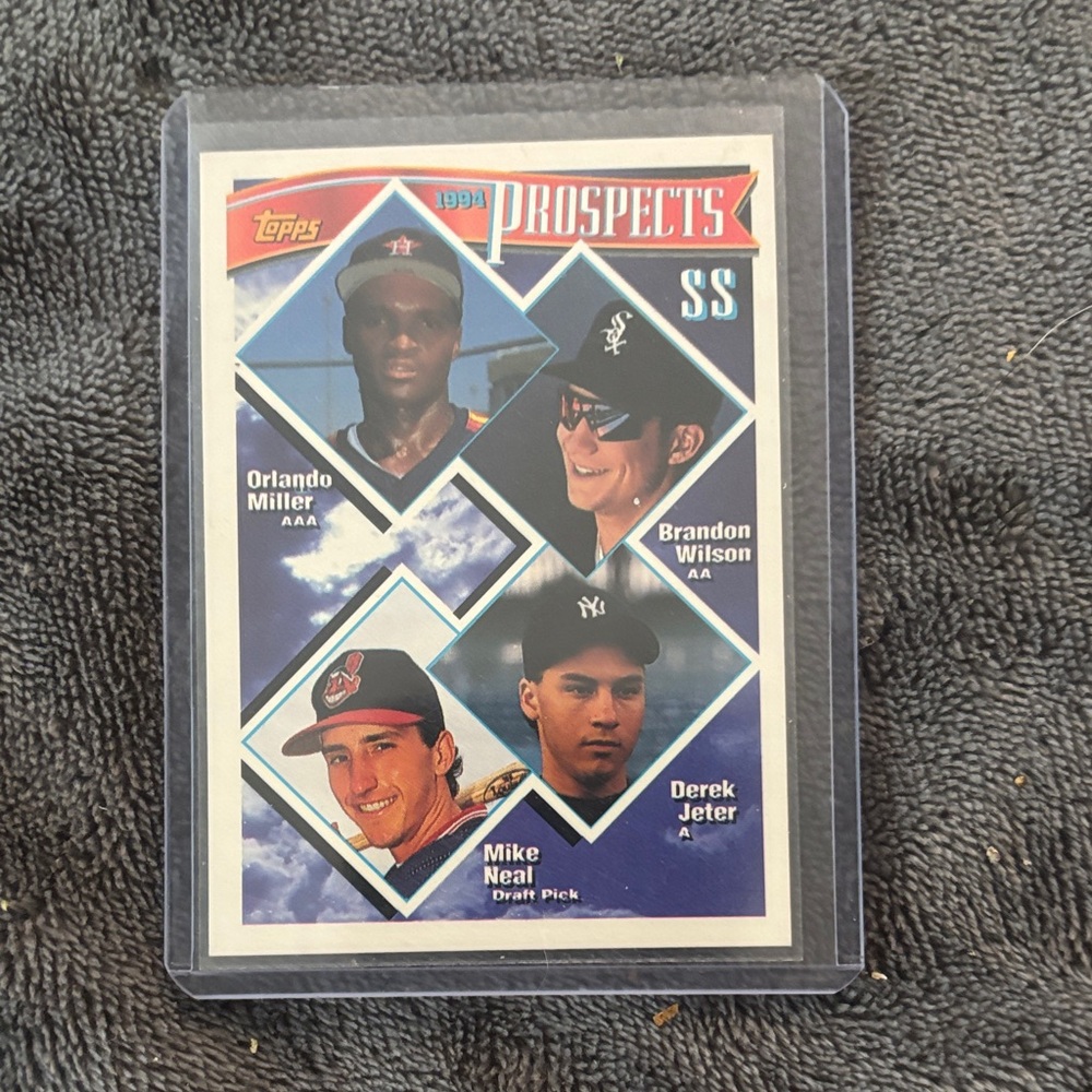 Topps Prospects Card with Blue and Red Accents
